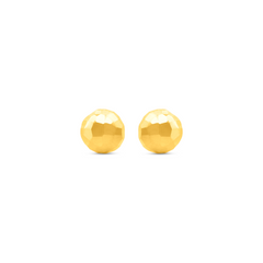 22K Gold Minimalist Ball Stud Earrings