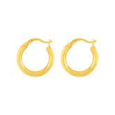 22K Gold Classic Hoop Earrings