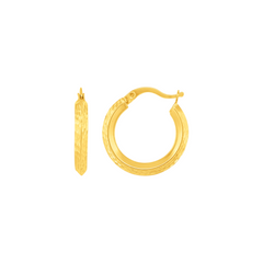 22K Gold Classic Hoop Earrings