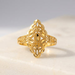 22K Gold Antique Filigree Ring
