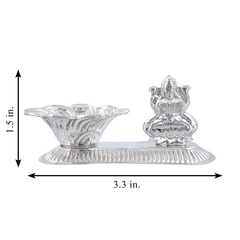 Silver Lakshmi Diya Stand