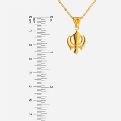 22K Gold Khanda Pendant