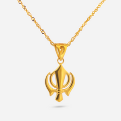 22K Gold Khanda Pendant