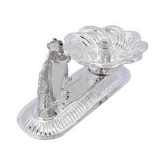 Silver Ganesha Diya Stand
