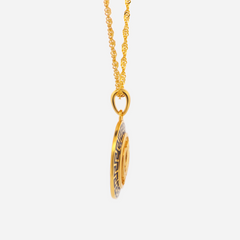 22K Gold Khanda Greek-BD Pendant