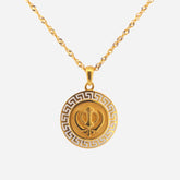 22K Gold Khanda Greek-BD Pendant