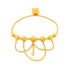 22K Gold Intricate Beadwork Bracelet