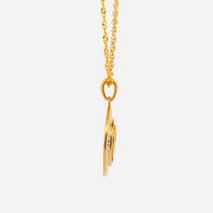 22K Gold Khanda Greek-BD Pendant