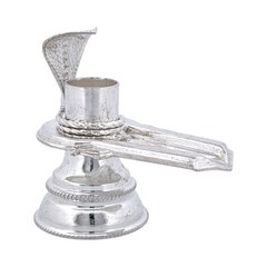 Silver Shiva Lingam Naga