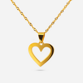 22K Gold Heart Cut Pendant