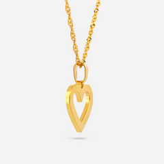 22K Gold Heart Cut Pendant