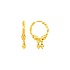 22K Gold Royal Hoop Earrings