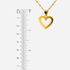 22K Gold Heart Cut Pendant