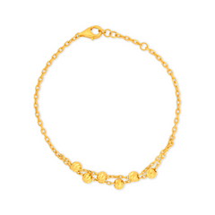 22K Gold Bead Bracelet