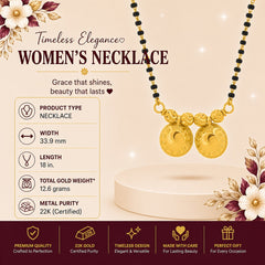 22K Gold Elegant Mangalsutra Necklace