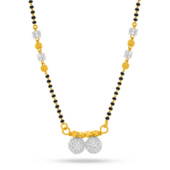 22K Gold Radiant Dual-Sphere Mangalsutra Necklace