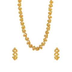 22K Gold Necklace & Earrings Set