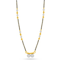 22K Gold Radiant Dual-Sphere Mangalsutra Necklace