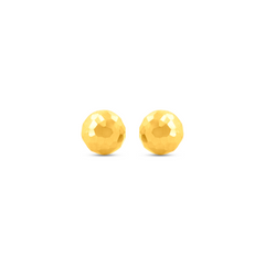 22K Gold Textured Stud Earrings