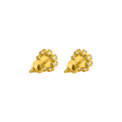 22K Gold Classic Floral Earrings