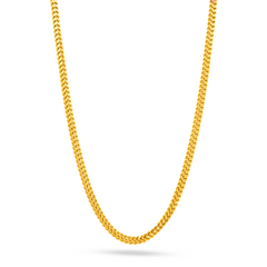 22K Gold Foxtail Chain - 21.5"