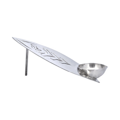 Silver Leaf Ganpati Oil Lamp