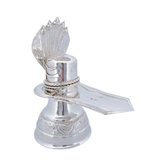 Silver Shiva Lingam Naga