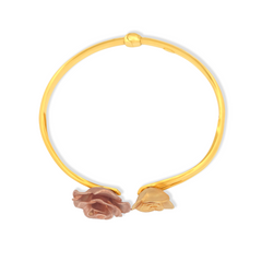 22K Gold Tricolor Bloom Bracelet
