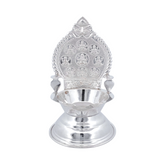 Silver Ashta Lakshmi/Kamakshi Oil Lamp