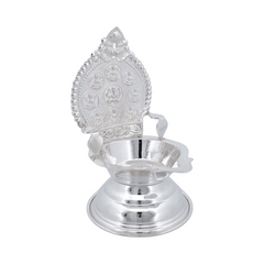 Silver Ashta Lakshmi/Kamakshi Oil Lamp