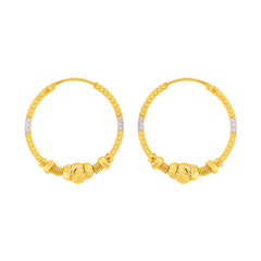 22K Gold Hoop Earrings