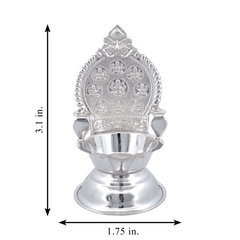 Silver Astalakshmi Oil Lamp