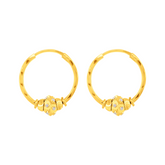 22K Gold Classic Hoop Earrings