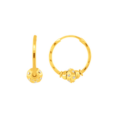 22K Gold Classic Hoop Earrings