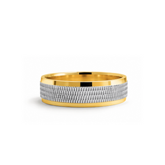 22K Gold Textured Wedding Band