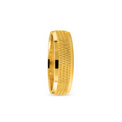 22K Gold Textured Wedding Band