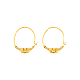 22K Gold Grace Hoops Earrings