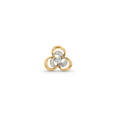 18K Gold Triple Swirl Diamond Nose Pin