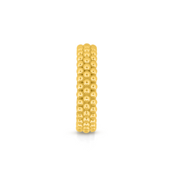 22K Gold Elegant Beaded Ring