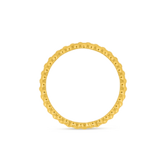 22K Gold Elegant Beaded Ring