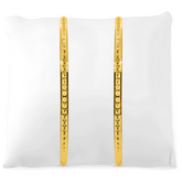 22K Gold Thin Bangles - Set of 2