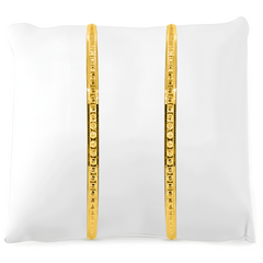 22K Gold Thin Bangles - Set of 2