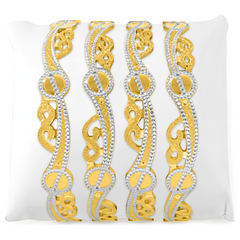 22K Gold Cutwork Bangles - Set of 2