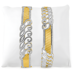 22K Gold Peacock Design Bangles - Set of 2