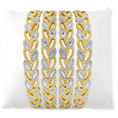 22K Gold LeafCut Bangles - Set of 2