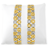 22K Gold Sq Pattern Bangles - Set of 2