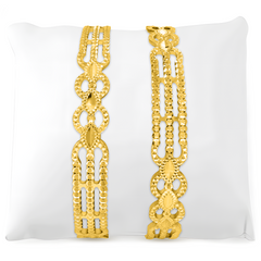 22K Gold Designer Bangles - Set of 2