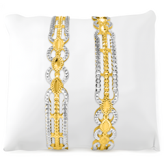 22K Gold Designer Bangles - Set of 2
