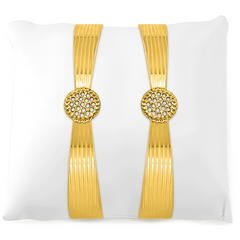 22K Gold Designer Bangles - Set of 2