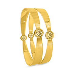 22K Gold Designer Bangles - Set of 2